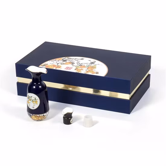 Confezione personalizzata per bottiglia di profumo di lusso con confezione regalo di profumo in cartone con logo stampato nera