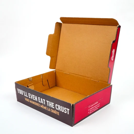 Scatola per pizza in cartone personalizzato riciclabile personalizzato economico di nuovo arrivo 2023 per l'imballaggio